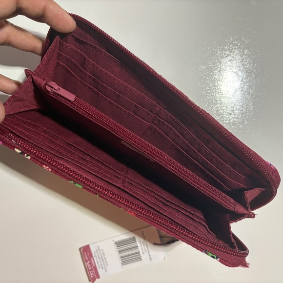 Vera Bradley Red Quilted Wallet with Dog Patterns - Picture 2 of 3